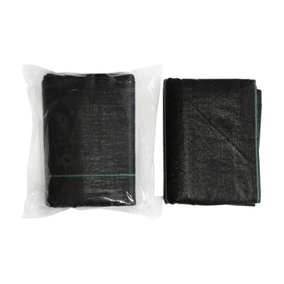 Hoja grande de tela negra para control de malezas