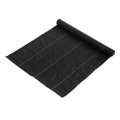 Rollo ligero de tela negra para control de malezas