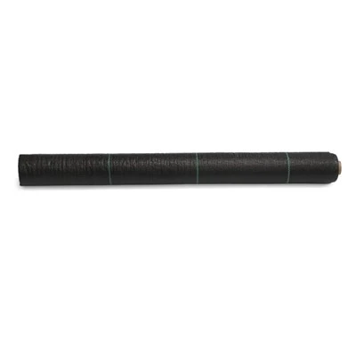 Rollo mediano de tela negra para control de malezas