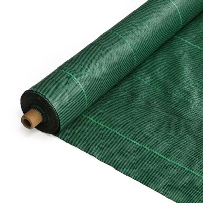 Rollo de tela verde pequeño para control de malezas